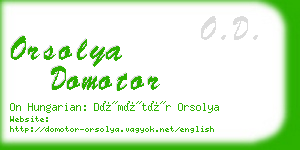 orsolya domotor business card